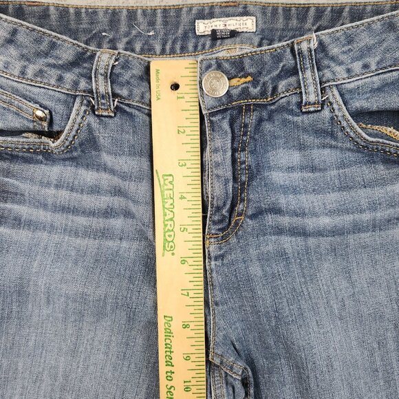Tommy Hilfiger Jeans Womens 6R Blue Bootcut Whiskered Mid Rise Denim Pants 28x30 - Picture 5 of 9